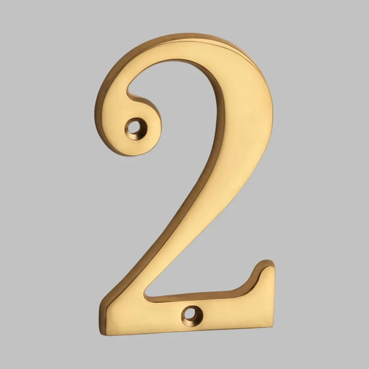 Comprar números residenciais grandes dourados 10cm metal latão moderno fixação parede porta barato ou em promoção