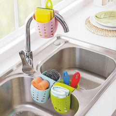 Organizador De Pia com design de malha de precisão, disponível em cores vibrantes, fácil instalação e manutenção, perfeito para manter esponjas secas e organizadas.