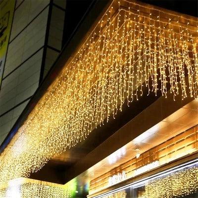 Cascata de Natal com 400 LEDs Azuis e Brancos - Eficiência e Durabilidade