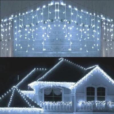 Cascata de Natal com 400 LEDs Azuis e Brancos - Eficiência e Durabilidade