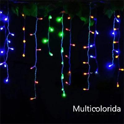 Cascata de Natal com 400 LEDs Azuis e Brancos - Eficiência e Durabilidade