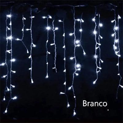 Cascata de Natal com 400 LEDs Azuis e Brancos - Eficiência e Durabilidade