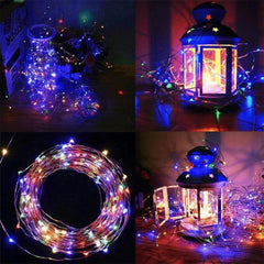 Decore com Pisca Pisca Solar Led Impermeável 32M