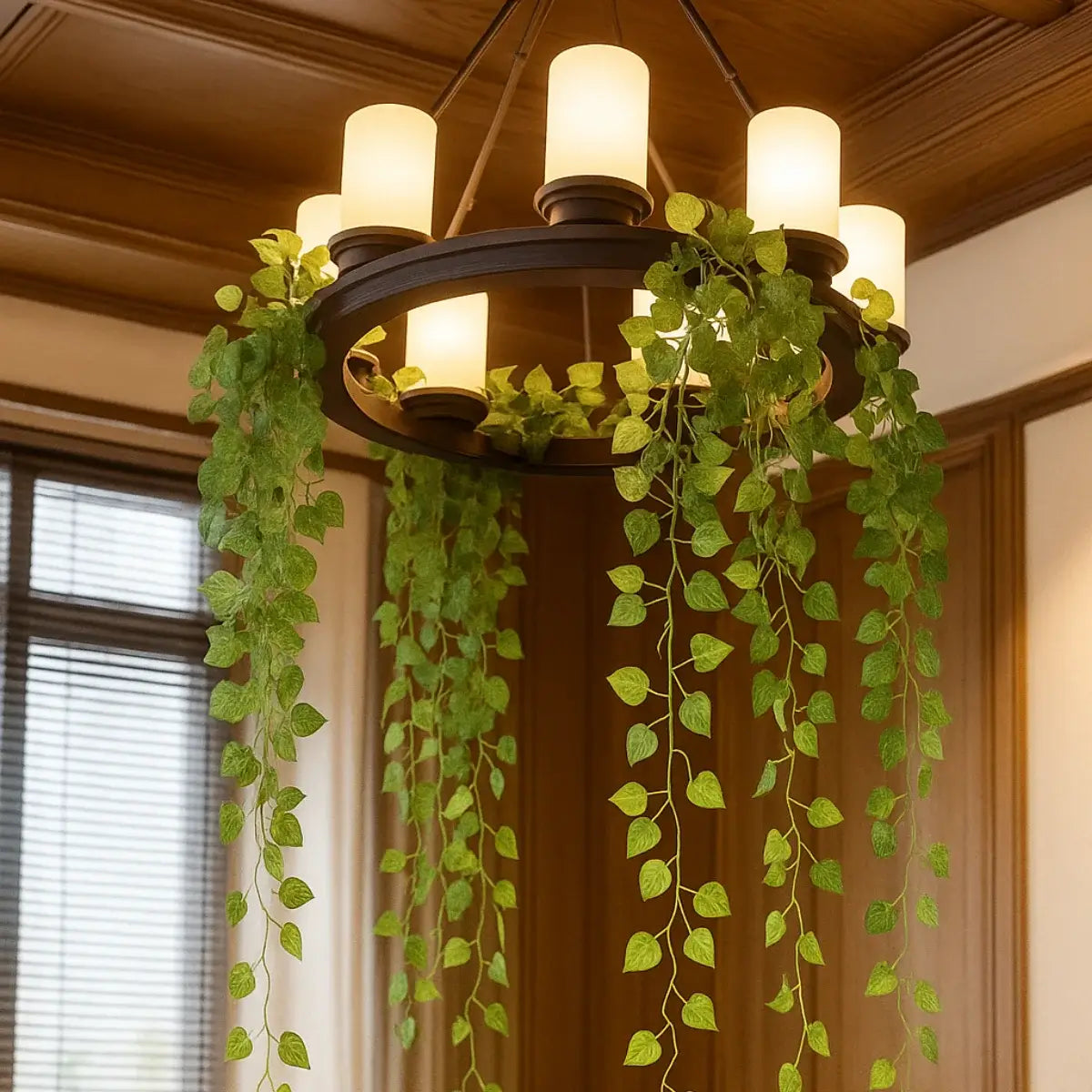 Comprar planta artificial trepadeira pendente realista decoração parede sala verde barato em promoção