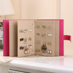 Porta Joias em Couro PU - Organize seus brincos com elegância e praticidade. Acessório exclusivo para colecionadores de joias.