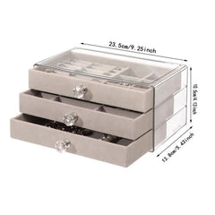 Porta-joias Maleta com 3 Gavetas - Polideia Porta-joias Maleta com 3 Gavetas - Bege