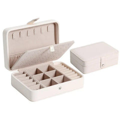 Porta-Joias Portátil de Courino: Elegância em cada detalhe. Organize suas joias com praticidade. Perfeito para viagens e presentes especiais