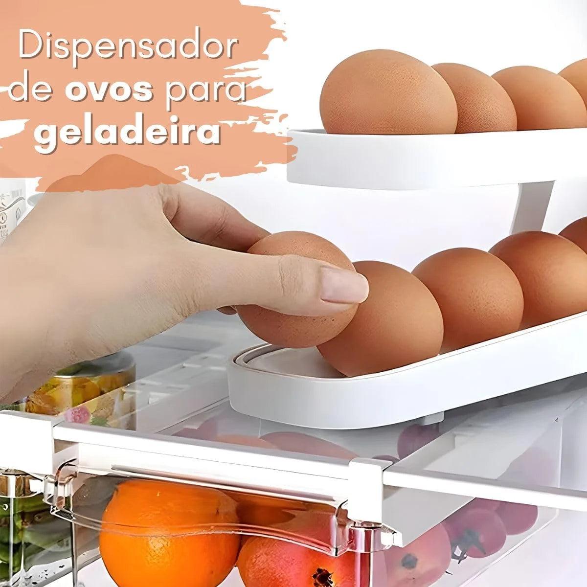 Maximize espaço com o Porta Ovos Geladeira Vertical. Design inovador para 14 ovos. Organize com facilidade e eficiência!