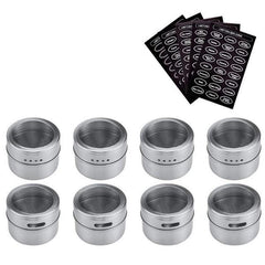 Porta Tempero Condimento Com Imã Inox | Kit - Polideia