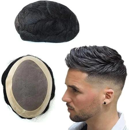 Prótese Capilar Masculina Curto Liso - Recupere sua confiança com cabelo humano real