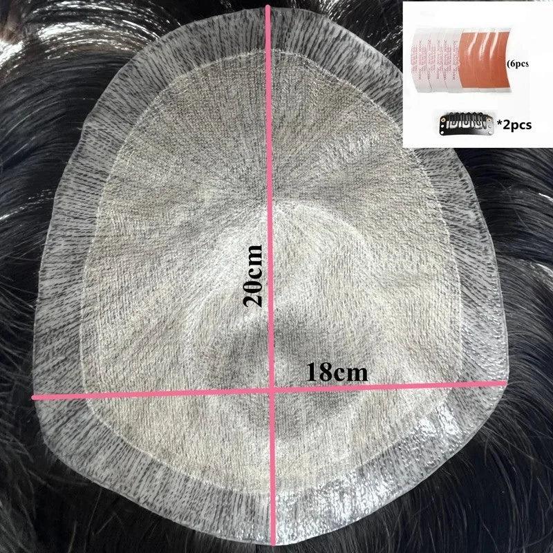Prótese Capilar Masculina Curto Liso - Recupere sua confiança com cabelo humano real