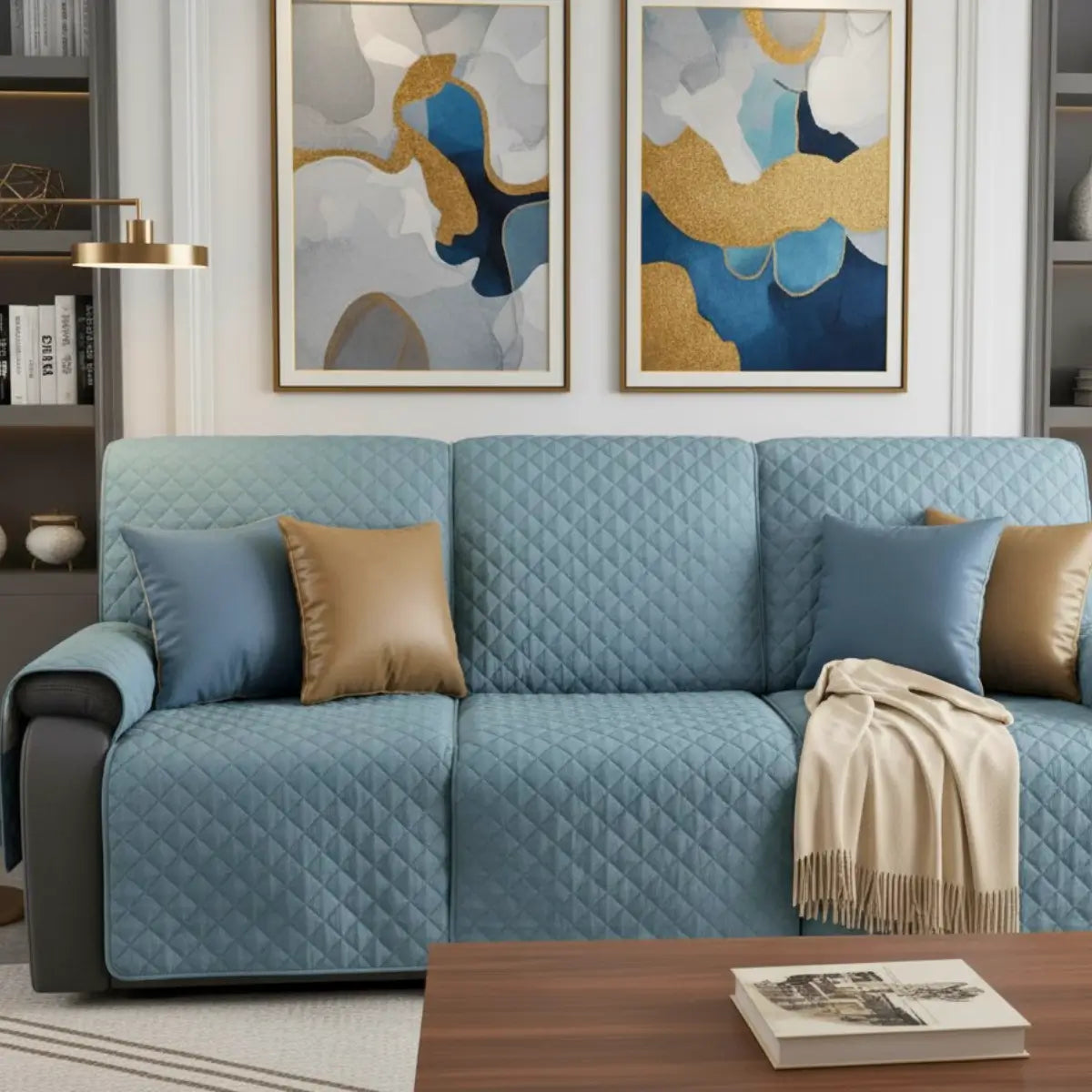 Comprar protetor de sofá impermeável matelassê para 2 e 3 lugares retrátil reclinável antiderrapante pet barato