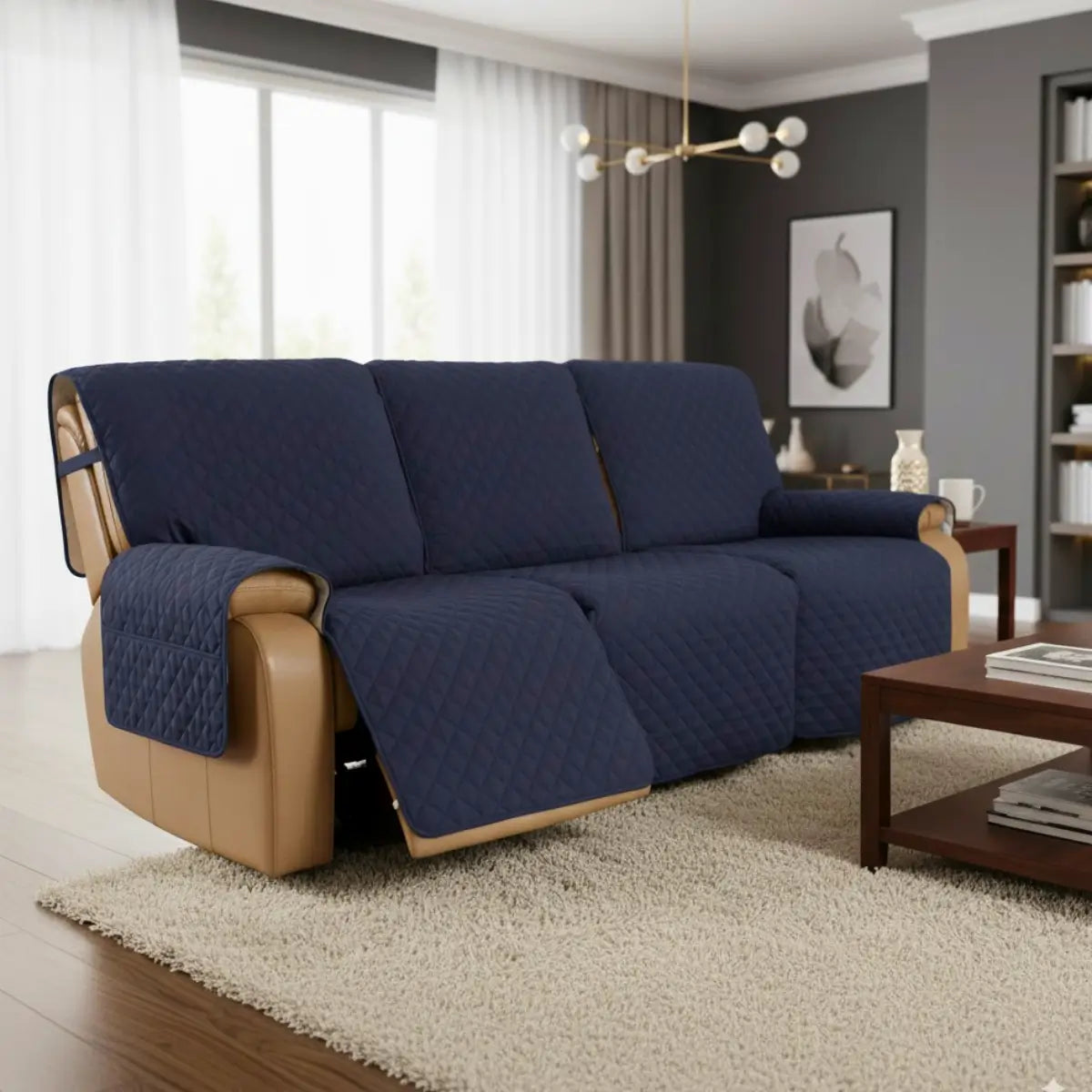 Comprar protetor de sofá impermeável matelassê para 2 e 3 lugares retrátil reclinável antiderrapante pet barato