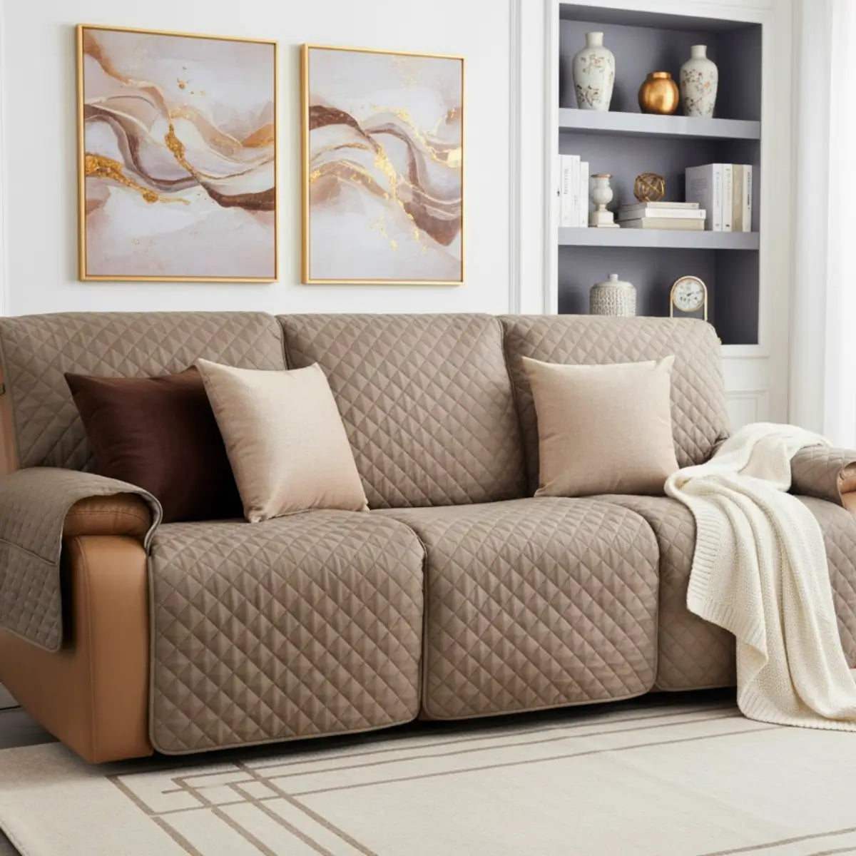 Comprar protetor de sofá impermeável matelassê para 2 e 3 lugares retrátil reclinável antiderrapante pet barato