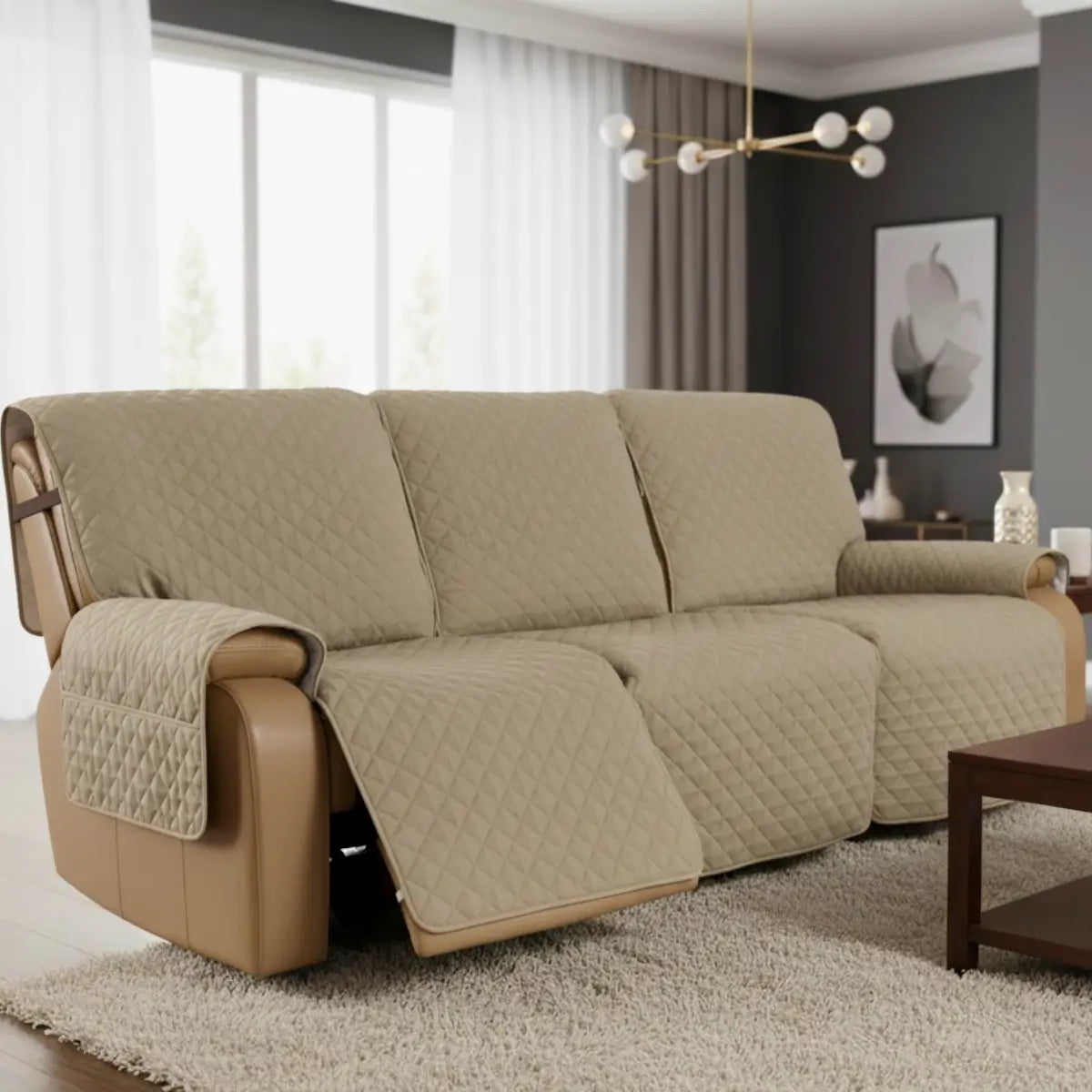 Comprar protetor de sofá impermeável matelassê para 2 e 3 lugares retrátil reclinável antiderrapante pet barato