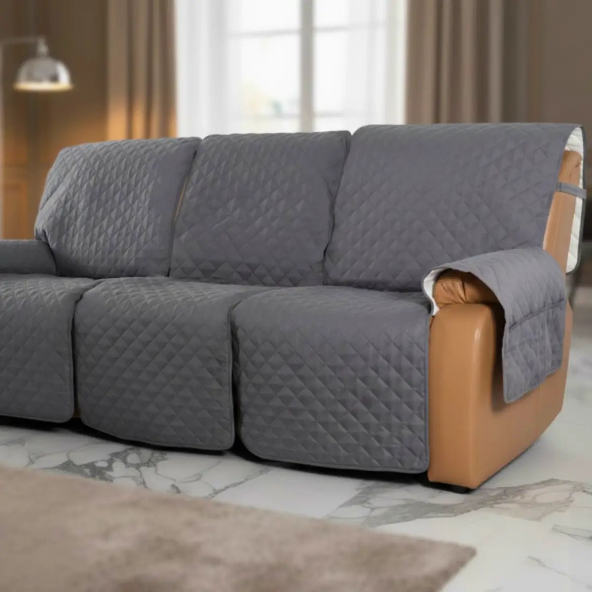 Comprar protetor de sofá impermeável matelassê para 2 e 3 lugares retrátil reclinável antiderrapante pet barato