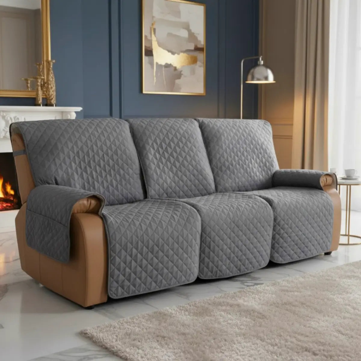 Comprar protetor de sofá impermeável matelassê para 2 e 3 lugares retrátil reclinável antiderrapante pet barato