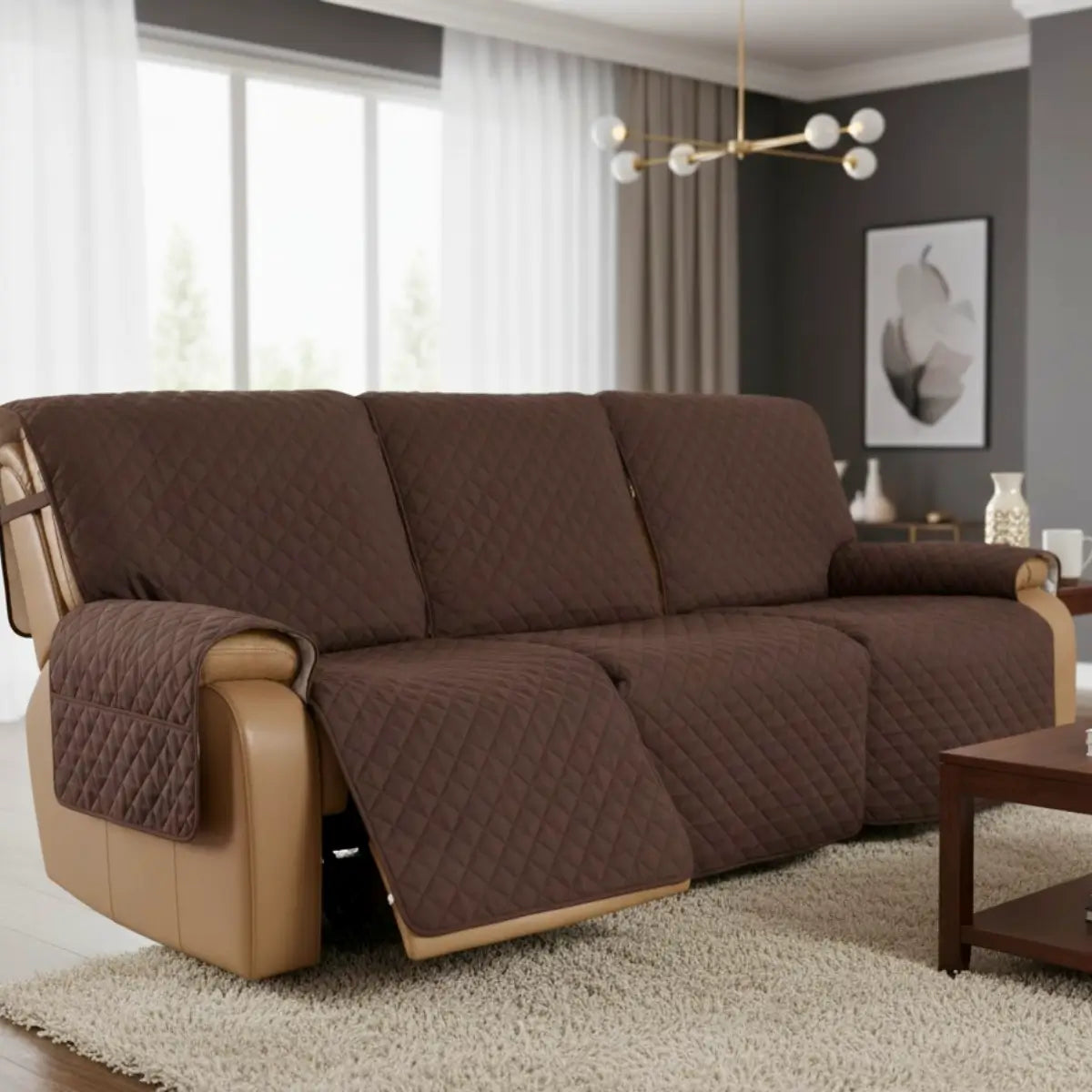 Comprar protetor de sofá impermeável matelassê para 2 e 3 lugares retrátil reclinável antiderrapante pet barato