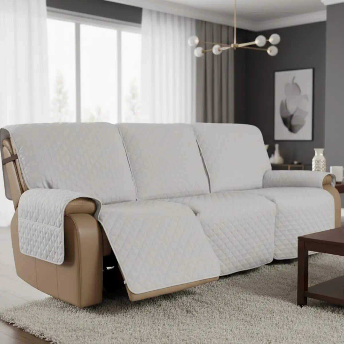 Comprar protetor de sofá impermeável matelassê para 2 e 3 lugares retrátil reclinável antiderrapante pet barato