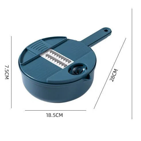 ralador de legumes com recipiente de inox que corta, rala e lava