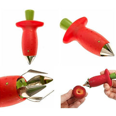 Utensílio Inovador: Remova Folhas e Caroços com Facilidade. Desfrute do Sabor Puro das Frutas com Nosso Produto em Aço Inoxidável de Qualidade.