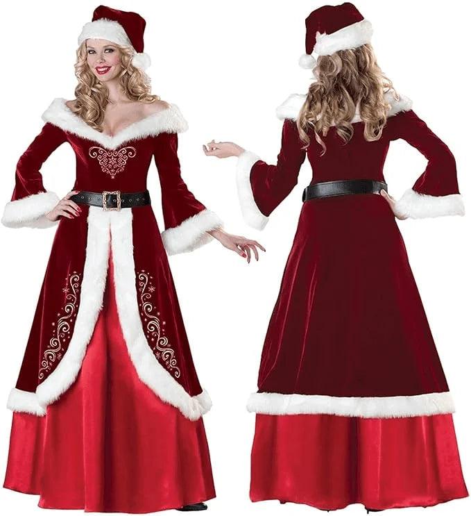 Conjunto Roupa Papai Noel e Mamãe Noel - trajes natalinos casal