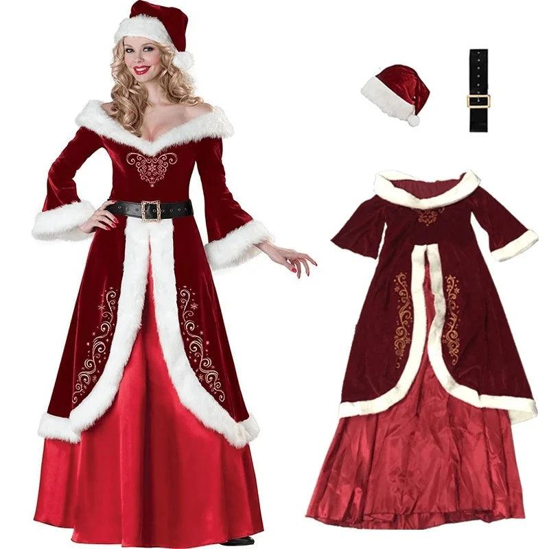 Conjunto Roupa Papai Noel e Mamãe Noel - trajes natalinos casal