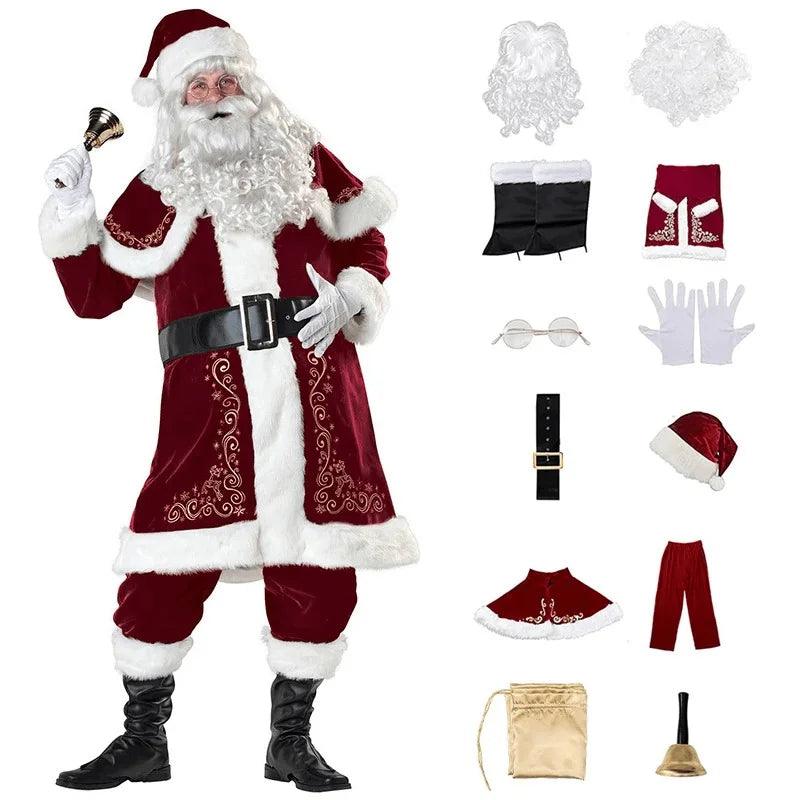 Conjunto Roupa Papai Noel e Mamãe Noel - trajes natalinos casal