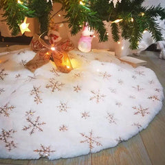 Saia de Árvore de Natal Branca - Toque Macio e Durabilidade para Transformar sua Decoração Natalina