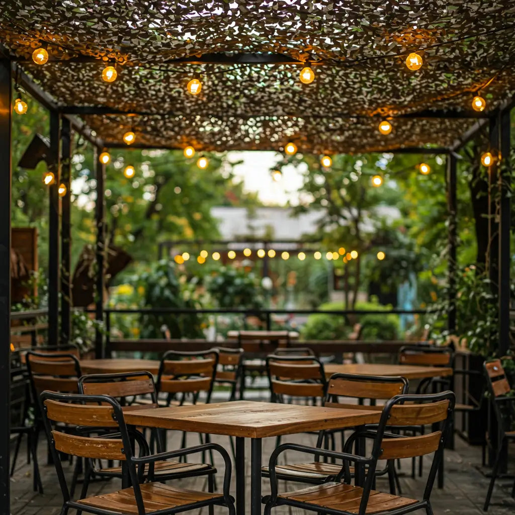 rede de sombreamento decorativa para ambientes comerciais