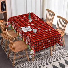 Toalha de Mesa de Natal em poliéster floral, cores "Feliz Natal", perfeita para uma decoração encantadora em casa, festas e eventos especiais