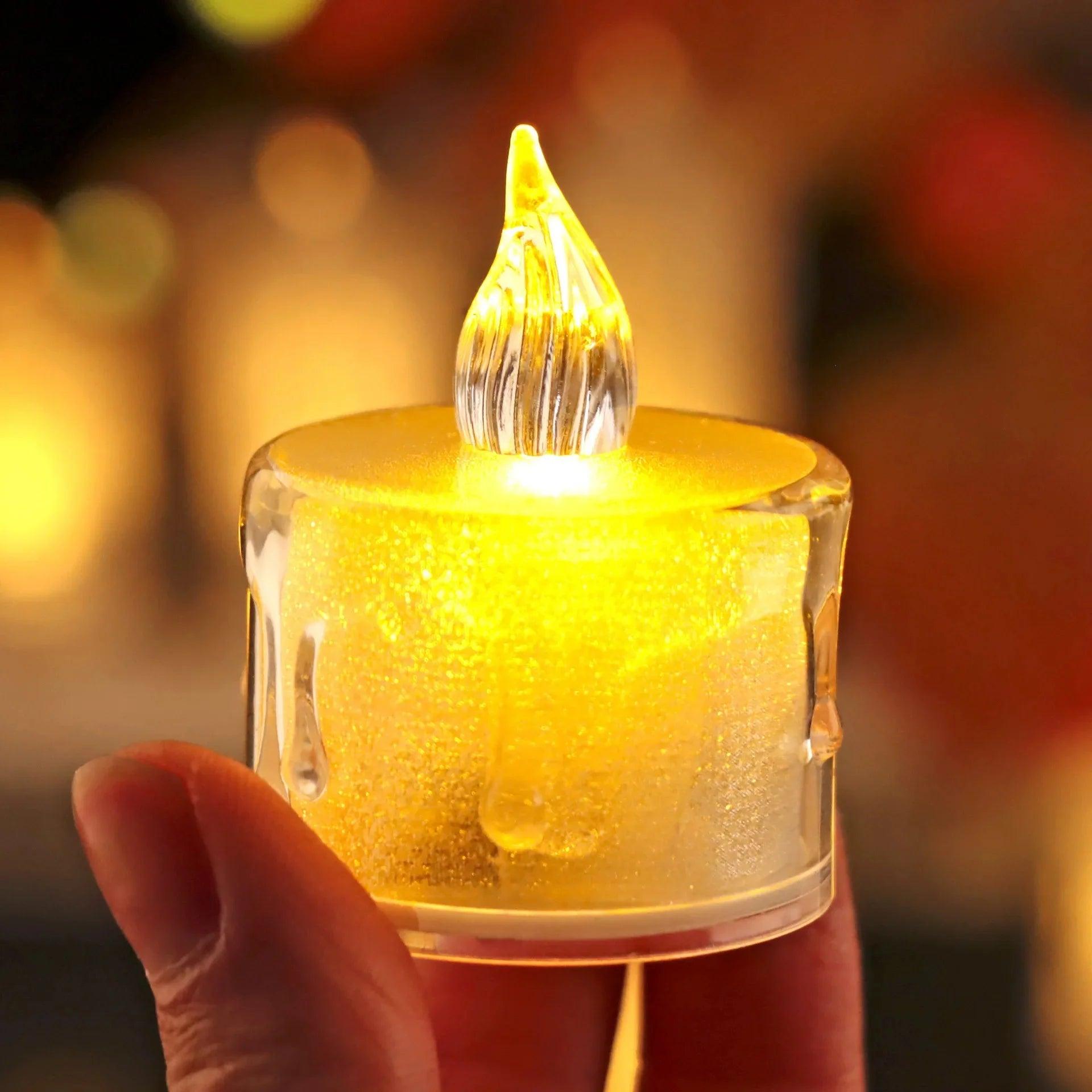 Velas LED: Ambiente seguro e encantador para decoração. Longa vida útil, sem calor excessivo. Perfeito para diversas ocasiões