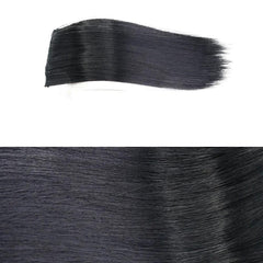 Aplique Topo de Cabelo Mecha Lateral - Aplique Topo de Cabelo Mecha Lateral - Preto / 30cm - Polideia