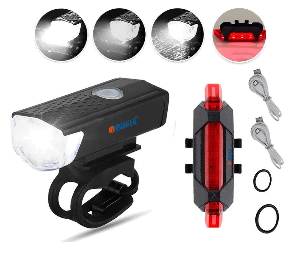 Lanterna para Bike Recarregável Impermeável LED